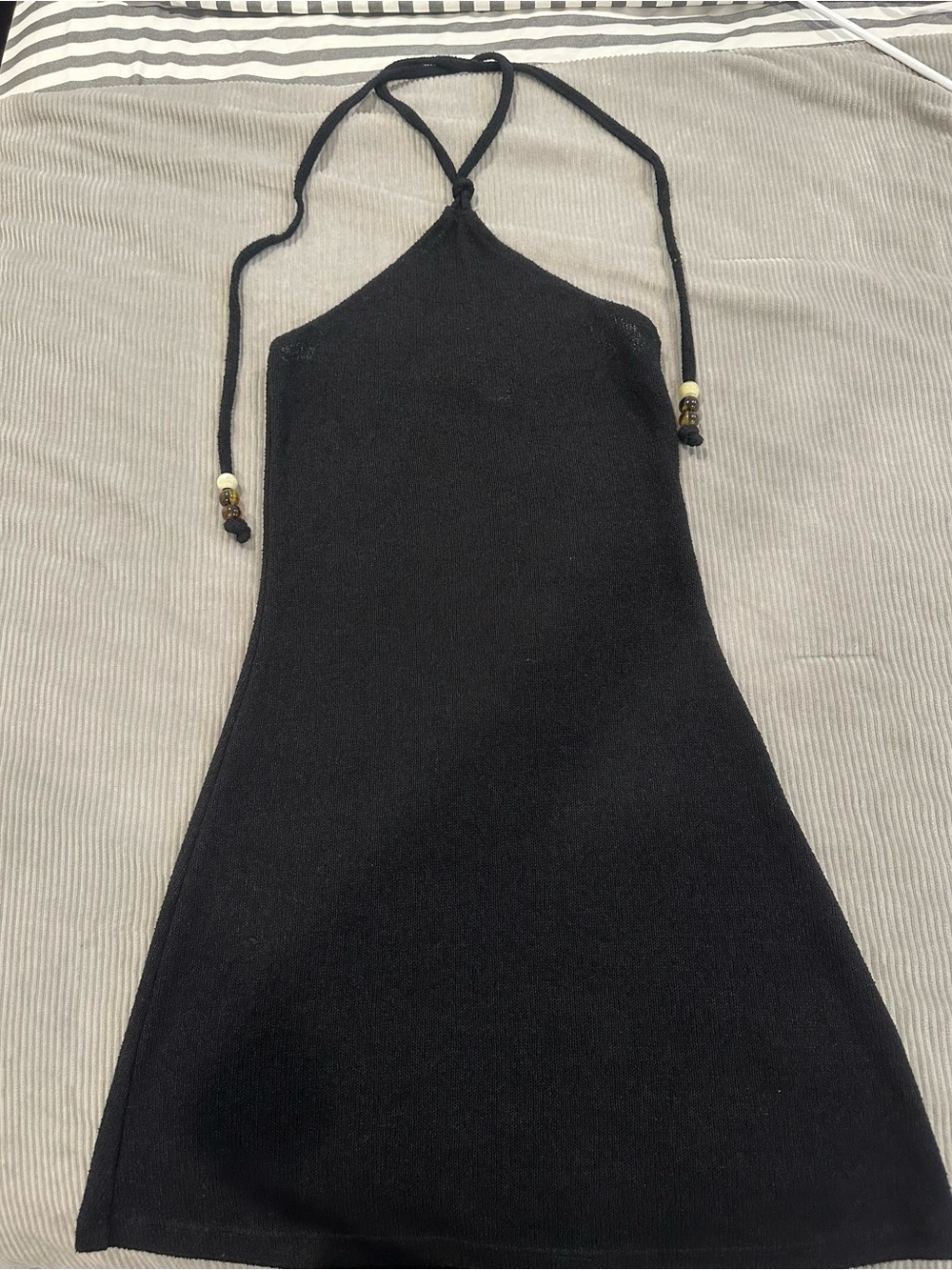 H&M Black Backless Halter Dress